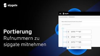 Portierung zu sipgate [upl. by Odlaniger]