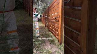 Maintain your wood fence woodfence cedarfence fenceideas [upl. by Idur]