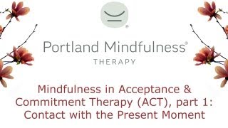 Mindfulness in Acceptance and Commitment Therapy ACT part 1 Contact with the Present Moment [upl. by Sanyu166]