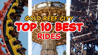 Top 10 rides at Gold Reef City  Johannesburg South Africa  2022 [upl. by Kara]