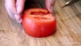 Ricetta in 30 secondi Scalogno caramellato Cuore di Pomodoro e Burrata [upl. by Adella]