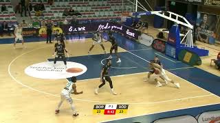 William Gutenius Black 6  Borås Basket vs Södertälje [upl. by Anailuy]