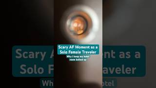 Excuse my crusty eyes…was just getting up‼️solofemaletraveler stayvigilant hotelsafety [upl. by Aenal]