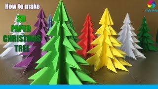 3D Paper Christmas Tree  How to Make a 3D Paper Xmas Tree DIY Tutorial [upl. by Nerro608]