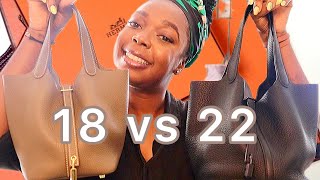 HERMÈS PICOTIN 22 VS 18 which one is best for you [upl. by Kosiur551]