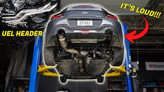 2022 SUBARU BRZ TOMEI UEL HEADER INSTALL  TOMEI EXPREME TI 80R EXHAUST IN CAR DRIVE  FLY BYS [upl. by Yssac]