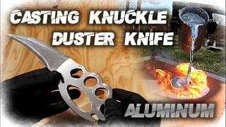 DIY Knuckles Knife Aluminum Casting [upl. by Novrej804]