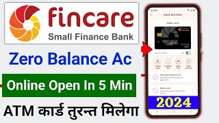 Fincare Bank Account Opening  Zero Balance Account Opening  फिनकेयर बैंक जीरो बैलेंस अकाउंट ओपनिंग [upl. by Lelia14]