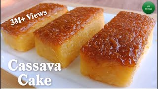 Easy Cassava Cake Recipe  Cassava Cake Using Fresh Cassava  How to Cook Cassava Cake [upl. by Nylanej934]