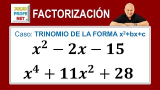 Caso 5 de factorización trinomio de la forma x²bxc Video 1 [upl. by Emoryt]