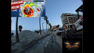 FPV Drone Clearwater Beach  Hurricane Helene [upl. by Elacim315]