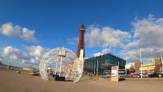 blackpool tower eye walk around and blackpool sea [upl. by Broucek]