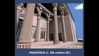 Reconstruction of Apadana Palace The audience hall in Persepolis c 6th5th century BC Iran [upl. by Akeemahs53]