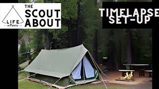 Scout About AFrame Tent Setup Timelapse  Life Intents [upl. by Gnahc]