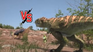 Tyrannosaurus Rex Vs Troodon Vs Euoplocephalus  Dino Dan Trek Adventures 2013 [upl. by Auqinal159]