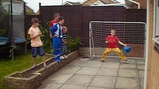 Garden Football Challenges 5 YEARS AGO vs My Brother [upl. by Anij]