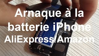 Arnaque batterie iPhone sur AliExpress et Amazon  Battery iPhone 5 2800 mAh HSA amp Gold [upl. by Annenn29]