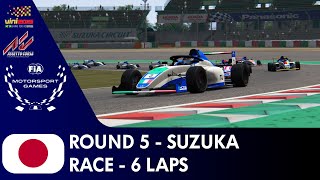 FIA Motorsport Games F4 Championship simulation  R5  Suzuka  6 laps  Assetto Corsa [upl. by Freeborn506]