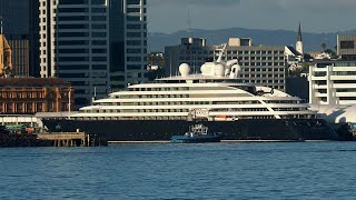 Cruise Ship SCENIC ECLIPSE berths in Auckland [upl. by Errehs]