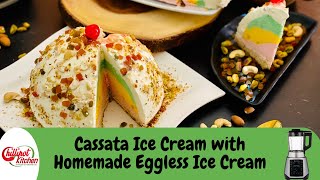 Homemade Cassata Icecream RecipeHow To Make Cassata Icecream Cake With Homemade IcecreamNeapolitan [upl. by Naahsar]