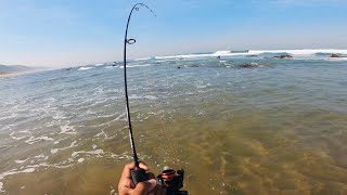 Fishing Cuttings Beach on the South Coast KZN Ultralight fishing Durban [upl. by Lot]