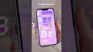 iOS 16 cute lockscreens 💗⭐️☁️ ios16 ios16features cute [upl. by Nahem]