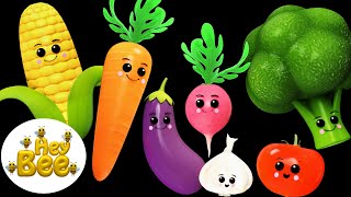 First Vegetables Dance Party Sensory Video For KidsHey Bee Sensory [upl. by Esilanna556]