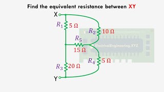 Series Parallel Circuit 12  Letter B shape Equivalent Resistance Problem with Step by Step Solution [upl. by Lari]