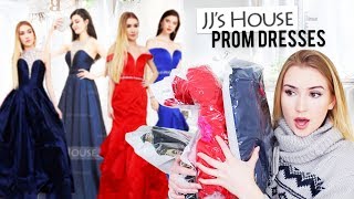 TRYING JJsHOUSE PROM DRESSES [upl. by Grosz]