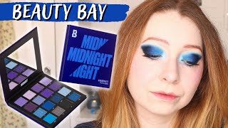 Beauty Bay Midnight  Blue Makeup Look  Swatches  First Impressions [upl. by Mori]