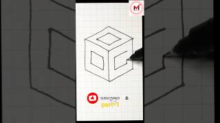 Easy optical illusion draw  shorts Monos3DArt drawing viralvideo art viralshorts 3d short [upl. by Nalad]