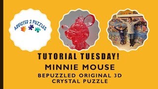 Minnie Mouse 3D Crystal Puzzle by Bepuzzled Tutorial [upl. by Ave]