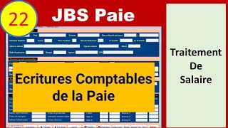 22  Traitement de Salaire  La Comptabilisation de La Paie  Ecritures Comptables de la Paie [upl. by Bocock]