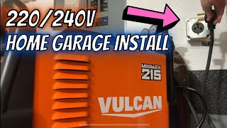 220  240 Volt Home Garage Outlet Install for the Vulcan Mig Max 215 Welder Wiring 50 Amp Breaker [upl. by Adgam]