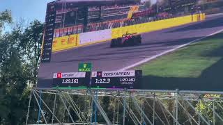 Monza 2022 last Q3 runs and crowd reaction to Leclerc Pole [upl. by Panther]