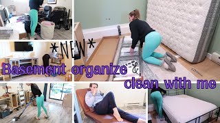 BASEMENT ORGANIZE AND CLEAN WITH ME COSTWAY FURNITURE SET UP [upl. by Nyvar]