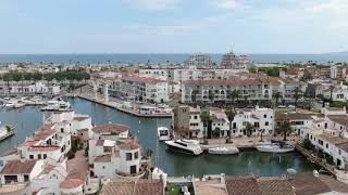 Empuriabrava Canales y casas DRONE 4K [upl. by Yarg]