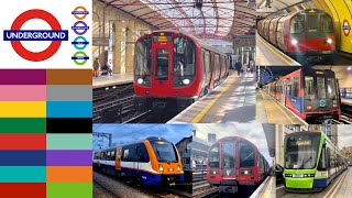 London Underground  all lines compilation 2024 all Tube Map services [upl. by Onitnatsnoc707]