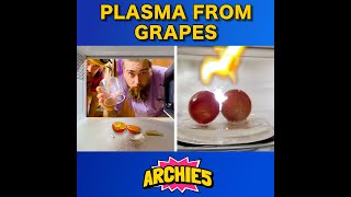 Creating Plasma Sparks from a Grape in Microwave [upl. by Amron]