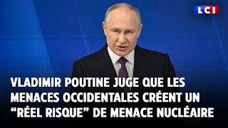 Vladimir Poutine juge que les menaces occidentales créent un “réel risque” de menace nucléaire [upl. by Auliffe]