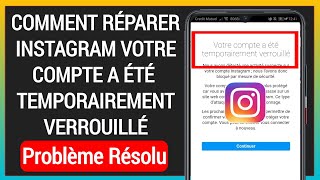 Réparer quotVotre compte a été temporairement verrouilléquot sur Instagram  Récupérer le compte Instagram [upl. by Lewls]