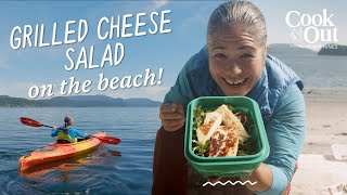 Chef Makes SEARED CHEESE Salad on the Beach  Cook Out with Chef Maria Hines [upl. by Purse]