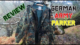 German army parker  review  budget bushcraft gear [upl. by Ociral]