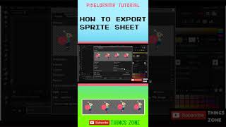 Pixelorama TutorialHow to Export Sprite Sheet Cómo exportar hoja de Sprite Pixel Art [upl. by Mccutcheon]