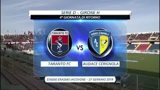 Serie D  Taranto vs Audace Cerignola Highlights [upl. by Suoicerp243]