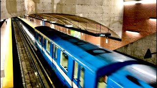 Montreal metro SaintMichel station is closed  Blue line trains terminating at DIberville 🔵 [upl. by Rolo]