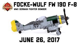 FockeWulf Fw 190 F8  Custom Military Lego [upl. by Liddy]