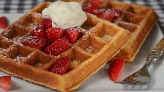 Yeast Waffles Recipe Demonstration  Joyofbakingcom [upl. by Anaile985]