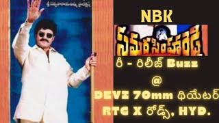 NBK Samarasimha Reddy ReRelease at Devi 70mm RTC X ROADS Hyderabad😄😄👏take back us to 1999 again👌 [upl. by Evod72]