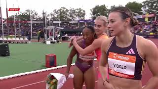 Jasmine CamachoQuinns Sets New Meet 100mH Record At Continental Tour Hengelo In 1239 [upl. by Ninnetta822]